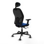 PIQUERAS Y CRESPO Silla de oficina Jorquera Azul y Negro con mecanismo Sincro/Traslack