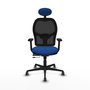 PIQUERAS Y CRESPO Silla de oficina Jorquera Azul y Negro con mecanismo Sincro/Traslack