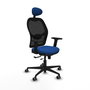 PIQUERAS Y CRESPO Silla de oficina Jorquera Azul y Negro con mecanismo Sincro/Traslack