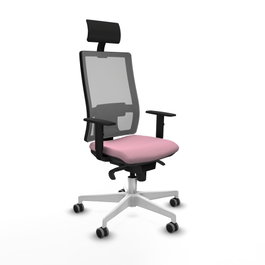 PIQUERAS Y CRESPO Silla de oficina Horna Rosa con mecanismo Sincro