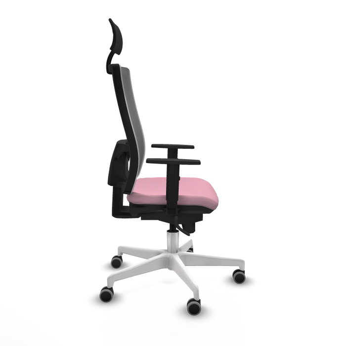 PIQUERAS Y CRESPO Silla de oficina Horna Rosa con mecanismo Sincro