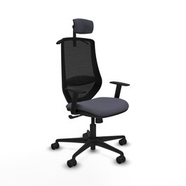 PIQUERAS Y CRESPO Silla de oficina Mardos con mecanismo Sincro Gris oscuro y Negro
