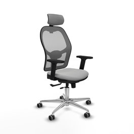 PIQUERAS Y CRESPO Silla de oficina Jorquera Gris con mecanismo Sincro/Traslack