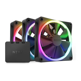 NZXT F-Serie F120 RGB Triple Pack - Ventilador PC 120mm Negro, 500-1800 RPM, RF-R12TF-B1