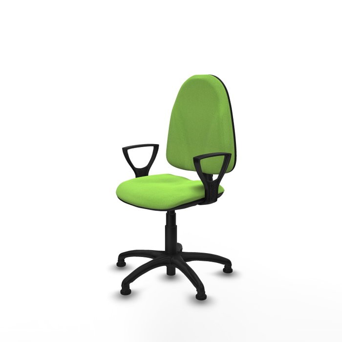 PIQUERAS Y CRESPO Silla de oficina Algarra, Tela Pistacho, Base Poliamida Negra, con Topes