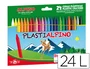 Alpino Ceras Plásticas Plastialpino 115 mm No Manchan Estuche 24 Colores Surtidos