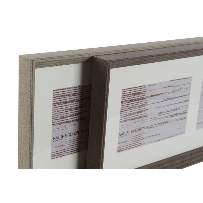 DKD Home Decor Marco Multifoto PS Cristal 56x3x18 para 3 Fotos, Surtido de 2 Unidades DKD Home Decor Marco Multifoto PS Cristal 56x3x18 para 3 Fotos, Surtido de 2 Unidades