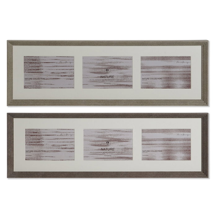 DKD Home Decor Marco Multifoto PS Cristal 56x3x18 para 3 Fotos, Surtido de 2 Unidades DKD Home Decor Marco Multifoto PS Cristal 56x3x18 para 3 Fotos, Surtido de 2 Unidades