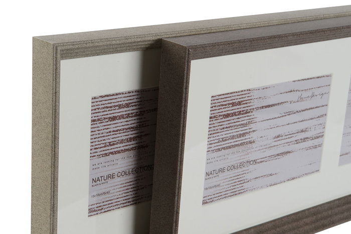 DKD Home Decor Marco Multifoto PS Cristal 56x3x18 para 3 Fotos, Surtido de 2 Unidades DKD Home Decor Marco Multifoto PS Cristal 56x3x18 para 3 Fotos, Surtido de 2 Unidades