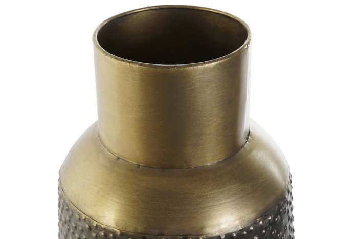 DKD Home Decor Jarrón de Metal Gris Oscuro 25x25x56,5 cm DKD Home Decor Jarrón de Metal Gris Oscuro 25x25x56,5 cm