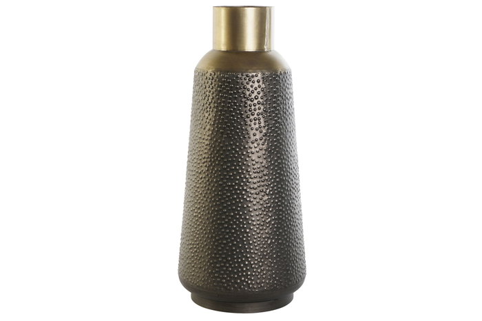 DKD Home Decor Jarrón de Metal Gris Oscuro 25x25x56,5 cm DKD Home Decor Jarrón de Metal Gris Oscuro 25x25x56,5 cm