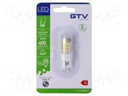 GTV Poland Lámpara LED G9 Blanco Neutral 400lm 5W
