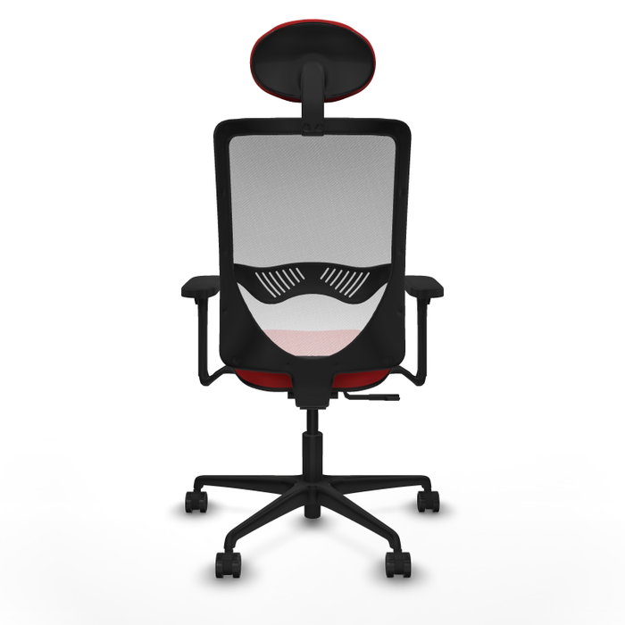 PIQUERAS Y CRESPO Silla de oficina Zulema con mecanismo Sincro, Rojo y Blanco