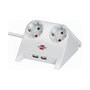 Brennenstuhl Regleta de Sobremesa 2x Salidas AC y 2x USB 2100mA Blanco