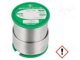 BROQUETAS Estaño libre de plomo Sn99,3Cu0,7 2mm 250g