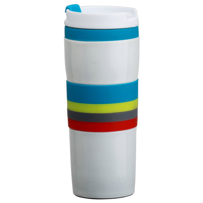 CMP General Mug Hermético 380 Ml con Bandas de Silicona, Transportable CMP General Mug Hermético 380 Ml con Bandas de Silicona, Transportable