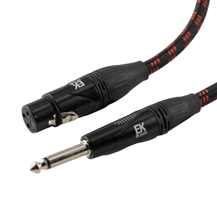 Cable Ek Audio Trenzado de Tela para Micrófono Jack-Xlr Hembra 9 Metros Cable Ek Audio Trenzado de Tela para Micrófono Jack-Xlr Hembra 9 Metros