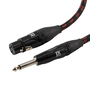 Cable Ek Audio Trenzado de Tela para Micrófono Jack-Xlr Hembra 9 Metros