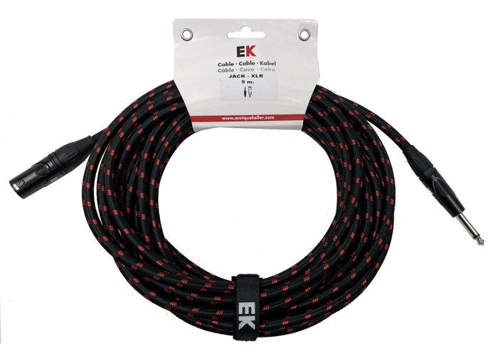 Cable Ek Audio Trenzado de Tela para Micrófono Jack-Xlr Hembra 9 Metros Cable Ek Audio Trenzado de Tela para Micrófono Jack-Xlr Hembra 9 Metros