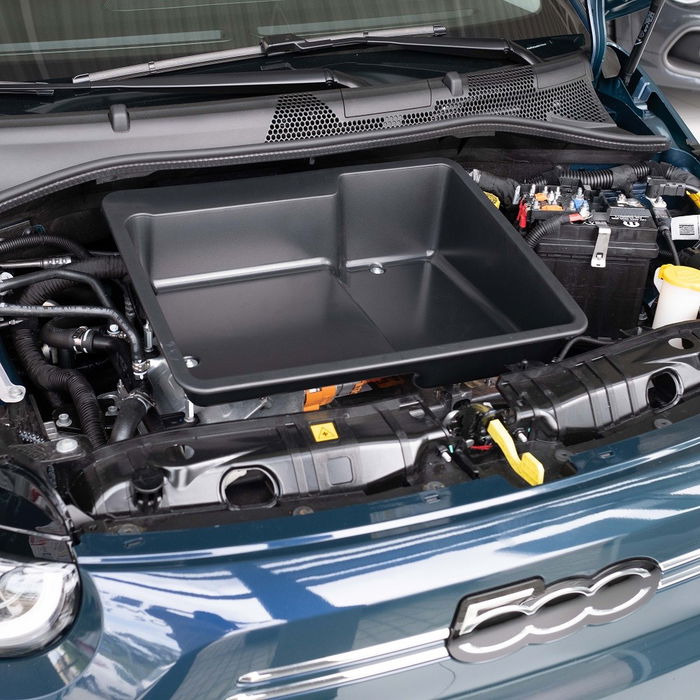 Armster V01792 Frunk para Fiat 500e 2020 - Accesorio organizador de maletero con tapa para cables de carga y accesorios