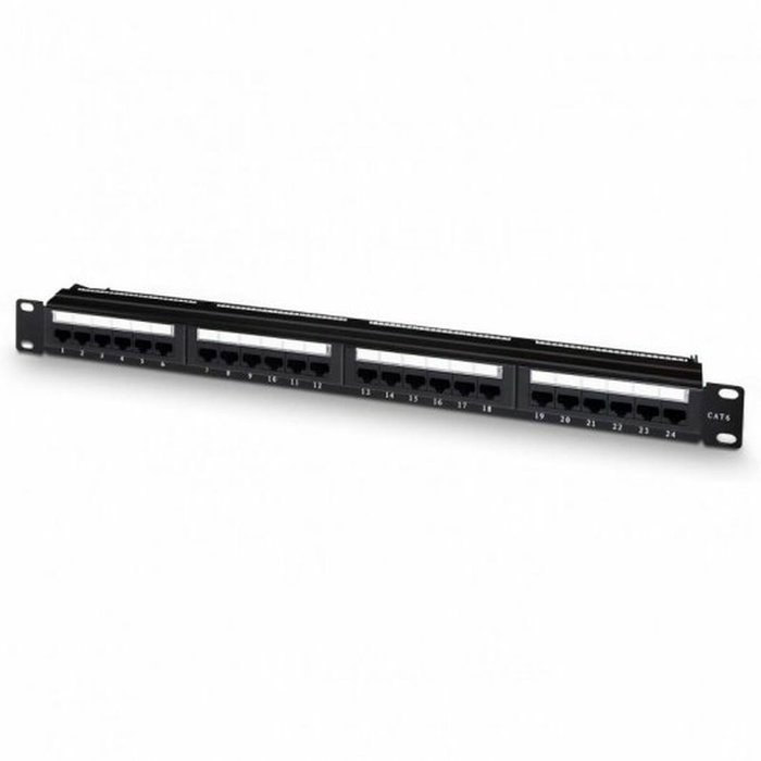 Aisens Patch Panel 24 Puertos RJ45 Cat.6 UTP 1U Negro A141-0308