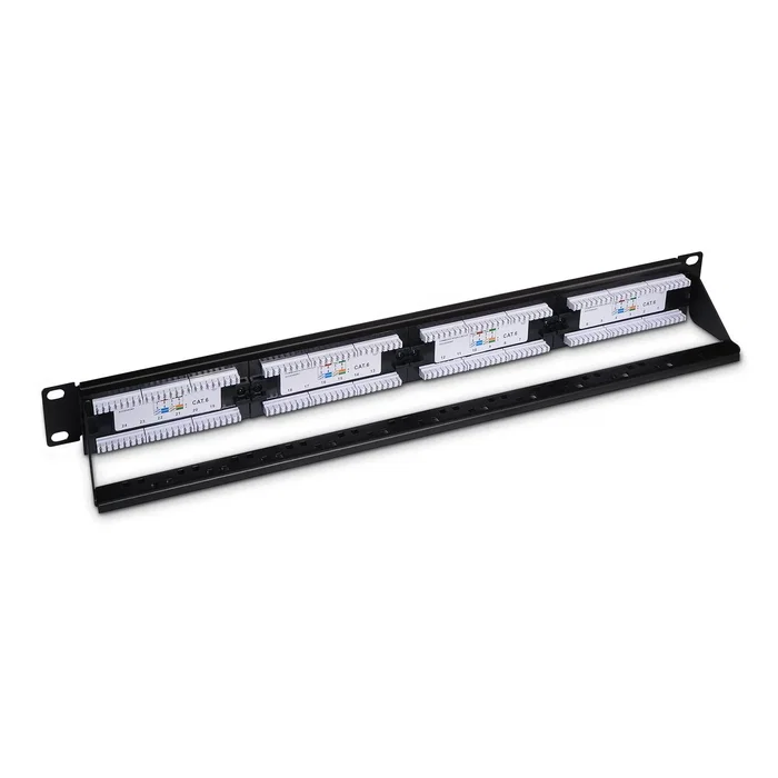 Aisens Panel de Parcheo 24 Puertos RJ45 Cat.6 UTP 1U Negro A141-0308