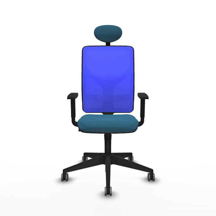 PIQUERAS Y CRESPO Silla de oficina Motilla con mecanismo Sincro, Verde petróleo y Azul PIQUERAS Y CRESPO Silla de oficina Motilla con mecanismo Sincro, Verde petróleo y Azul