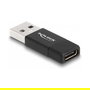 DELOCK Adaptador USB 3.2 Gen 2 USB Typ-A Stecker zu USB Type-C Buchse Negro