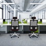 PIQUERAS Y CRESPO Silla de oficina Horna con mecanismo Sincro, Azul y Gris