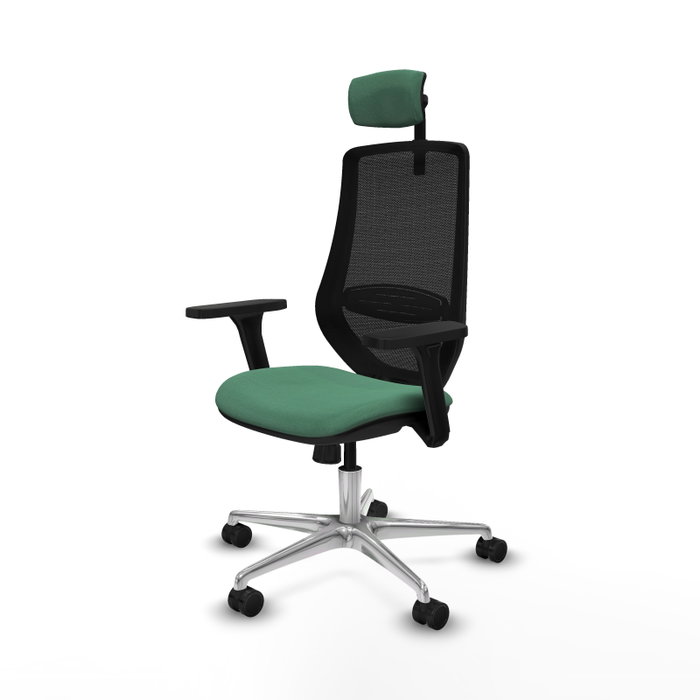 PIQUERAS Y CRESPO Silla de oficina Mardos Verde esmeralda con mecanismo Sincro