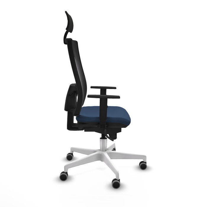 PIQUERAS Y CRESPO Silla de oficina Horna con mecanismo Sincro, Azul marino y Negro
