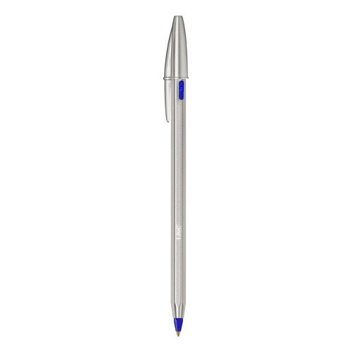 BIC Cristal Renew Bolígrafo Cuerpo Metal Mate con Tinta Azul y 2 Recambios BIC Cristal Renew Bolígrafo Cuerpo Metal Mate con Tinta Azul y 2 Recambios