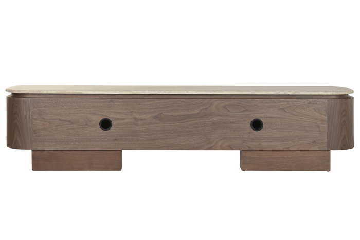DKD Home Decor Mueble TV MDF Granito 200x40x45 Marrón