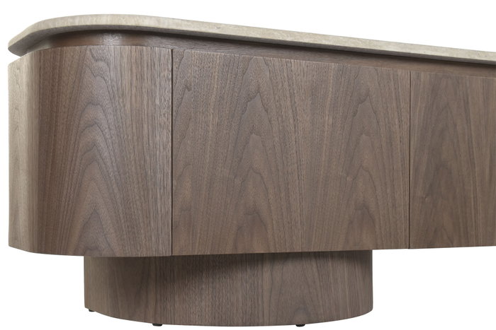 DKD Home Decor Mueble TV MDF Granito 200x40x45 Marrón