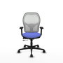 PIQUERAS Y CRESPO Silla de oficina Jorquera con mecanismo Sincro/Traslack, Azul claro y Blanco