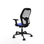 PIQUERAS Y CRESPO Silla de oficina Jorquera con mecanismo Sincro/Traslack, Azul claro y Blanco
