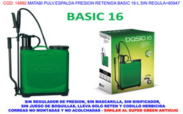 Matabi Pulverizador de Presión Retenida Basic 16 L