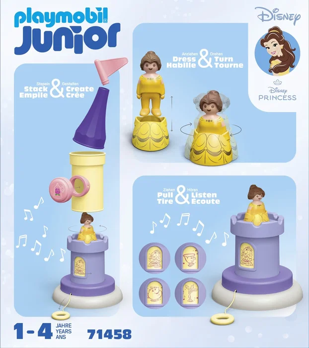 Playmobil Junior Disney Torre de juego de Bella con música