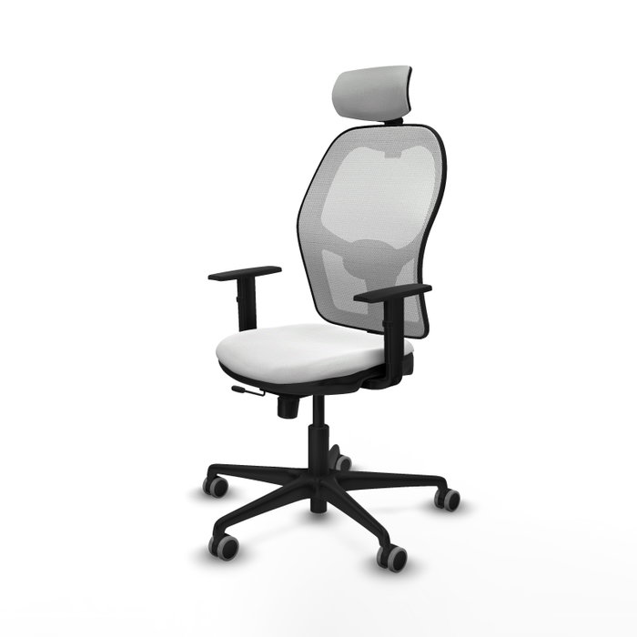PIQUERAS Y CRESPO Silla de oficina Jorquera en Blanco con mecanismo Sincro/Traslack