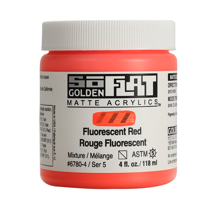 Golden SoFlat Rojo Fluorescente 118 ml Golden SoFlat Rojo Fluorescente 118 ml