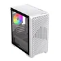 Keep Out Caja PC Gaming XC-220 GLASS ARGB Blanco, Micro ATX, Cristal Templado, Con 4 Ventiladores 120mm ARGB, 1x USB 2.0 y 2x USB 3.0, Bahías: 1x3.5", 2x2.5"