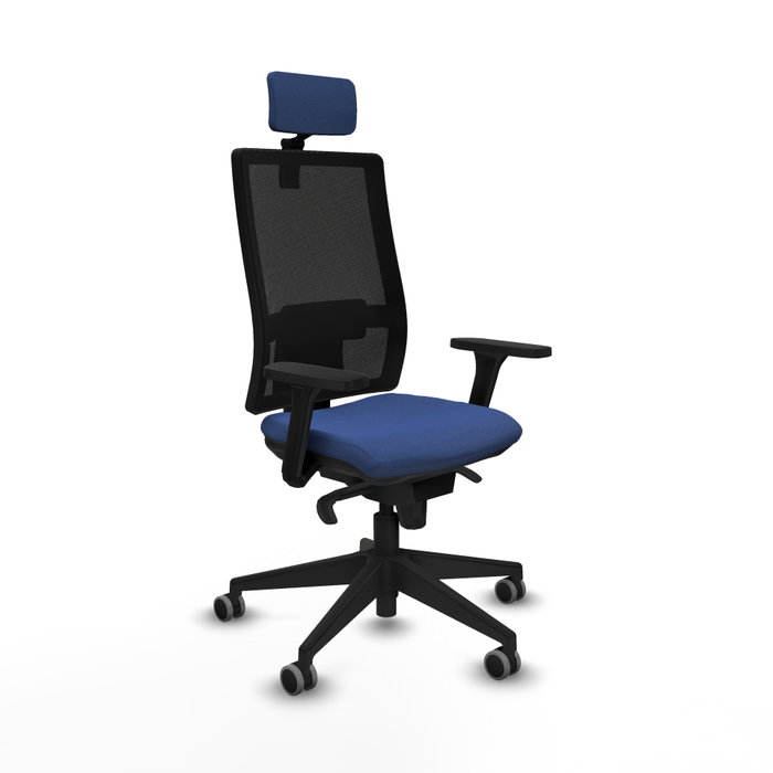 PIQUERAS Y CRESPO Silla de oficina Horna con mecanismo Sincro, Azul marino y Negro PIQUERAS Y CRESPO Silla de oficina Horna con mecanismo Sincro, Azul marino y Negro