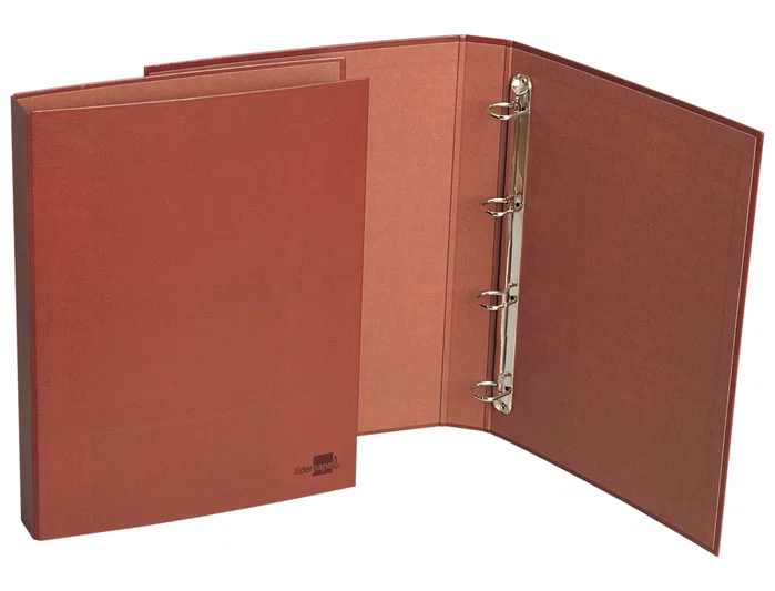 Liderpapel Carpeta de 4 anillas 25mm mixtas color cuero formato folio Liderpapel Carpeta de 4 anillas 25mm mixtas color cuero formato folio