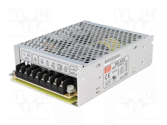 MEAN WELL RQ-65D Fuente de alimentación de impulso 68W de 4 salidas MEAN WELL RQ-65D Fuente de alimentación de impulso 68W de 4 salidas