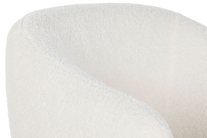 DKD Home Decor Butaca Blanco Natural Poliester Madera 70 x 80 x 70 cm