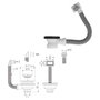 ABRISA Válvula de Fregadero Ø70 mm 1 1/2 pulg con Rebosadero