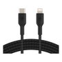 Belkin Cable Boost Charge USB-C a Lightning Trenzado 1 m Negro
