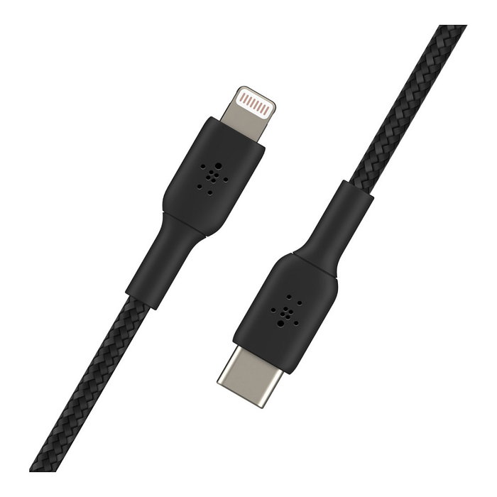 Belkin Cable Boost Charge USB-C a Lightning Trenzado 1 m Negro Belkin Cable Boost Charge USB-C a Lightning Trenzado 1 m Negro