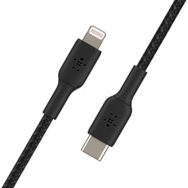Belkin Cable Boost Charge USB-C a Lightning Trenzado 1 m Negro