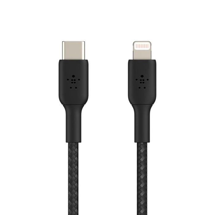 Belkin CAA004BT1MBK Cable USB-C a Lightning Boost Charge MFi 1m Trenzado Negro - Carga Rápida para iPhone, iPad Belkin CAA004BT1MBK Cable USB-C a Lightning Boost Charge MFi 1m Trenzado Negro - Carga Rápida para iPhone, iPad